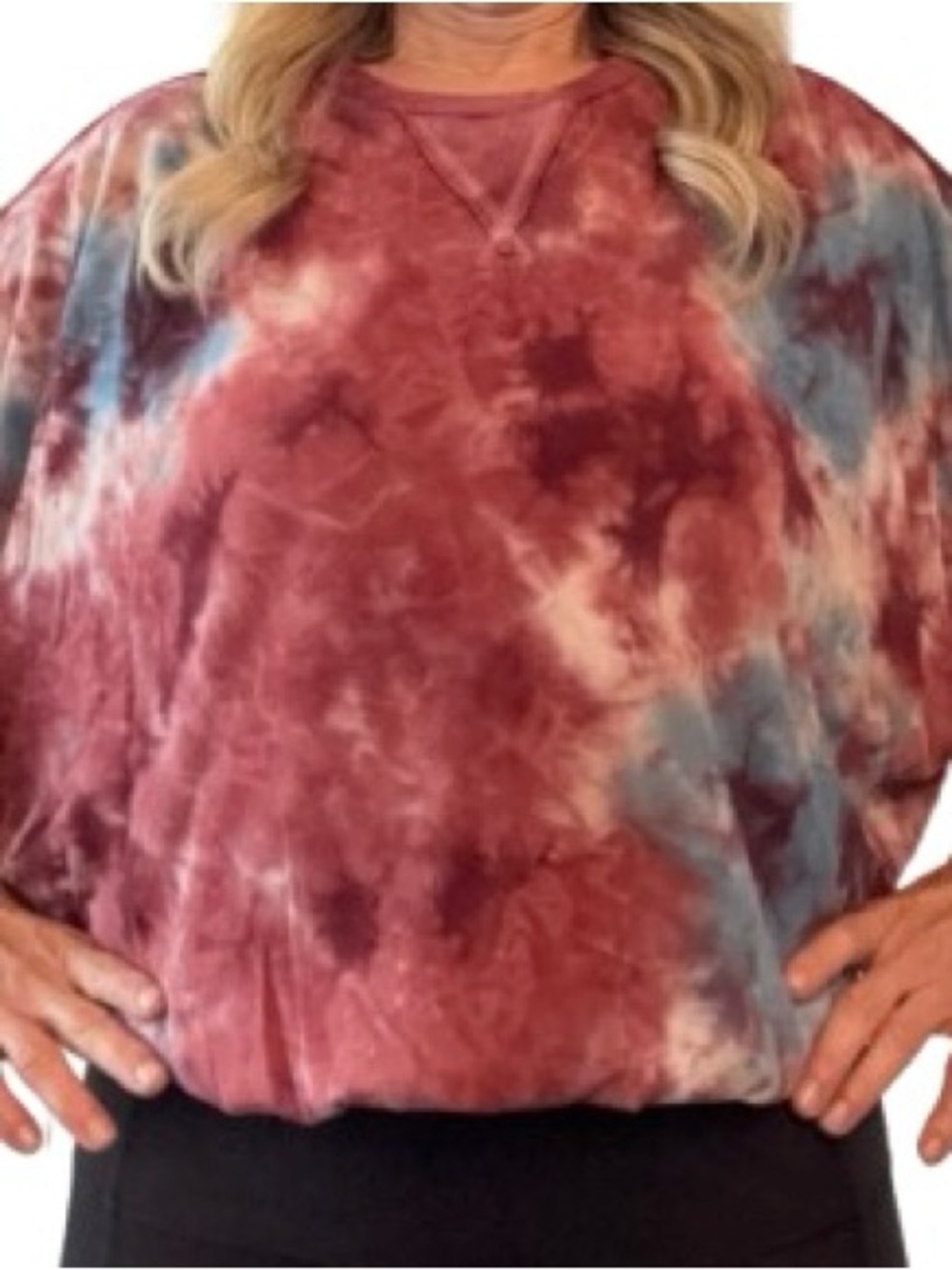 Young, Fabulous & Broke Juliette Super Soft Sweatshirt: plum, blue & white